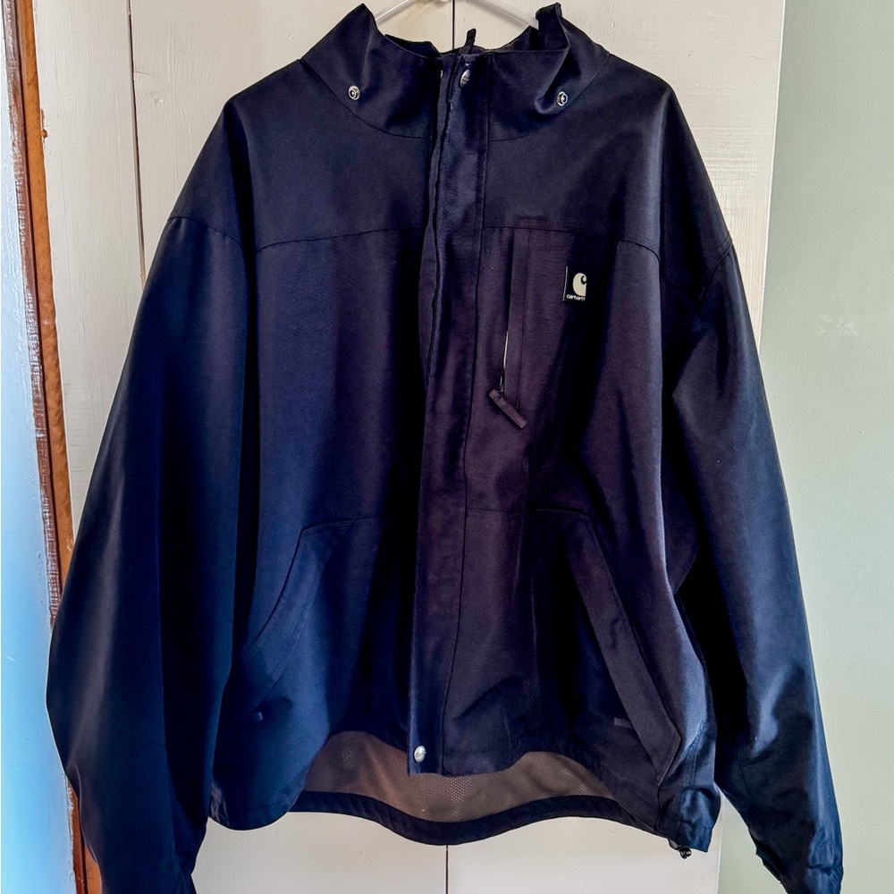 Carhartt XXL Men's Black Storm Defender Rain Jacket